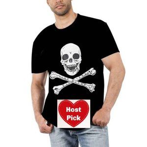 Scary T-Shirt Live Alone Die Alone Skull and Bones